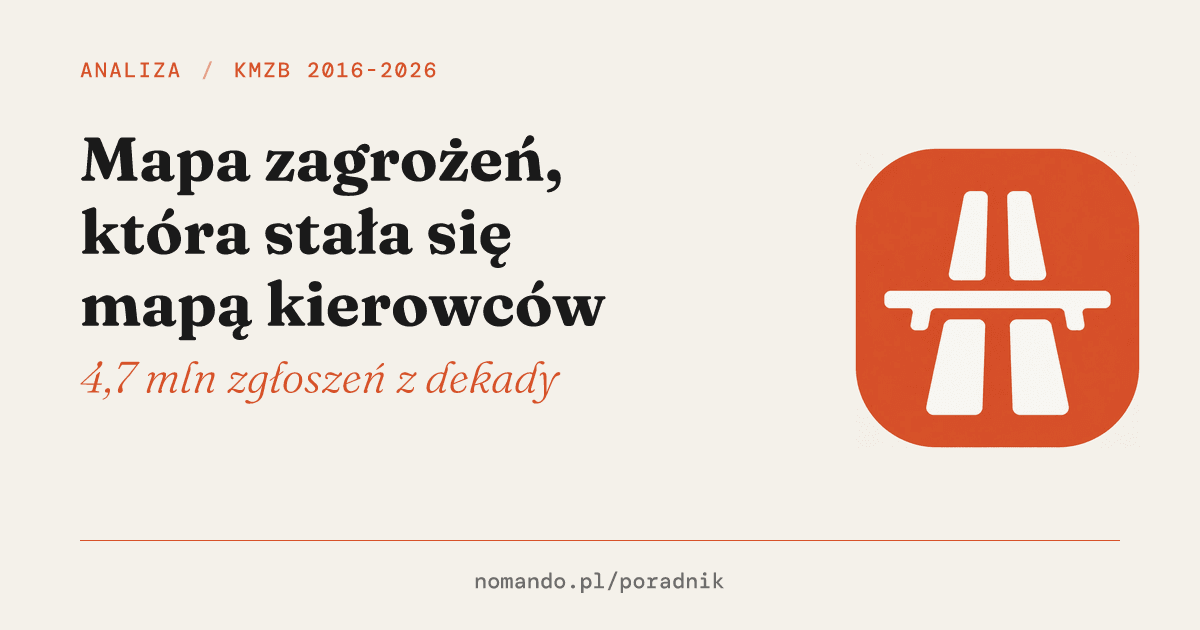Mapa zagrożeń, która zamieniła się w mapę kierowców. 4,7 mln zgłoszeń z dekady