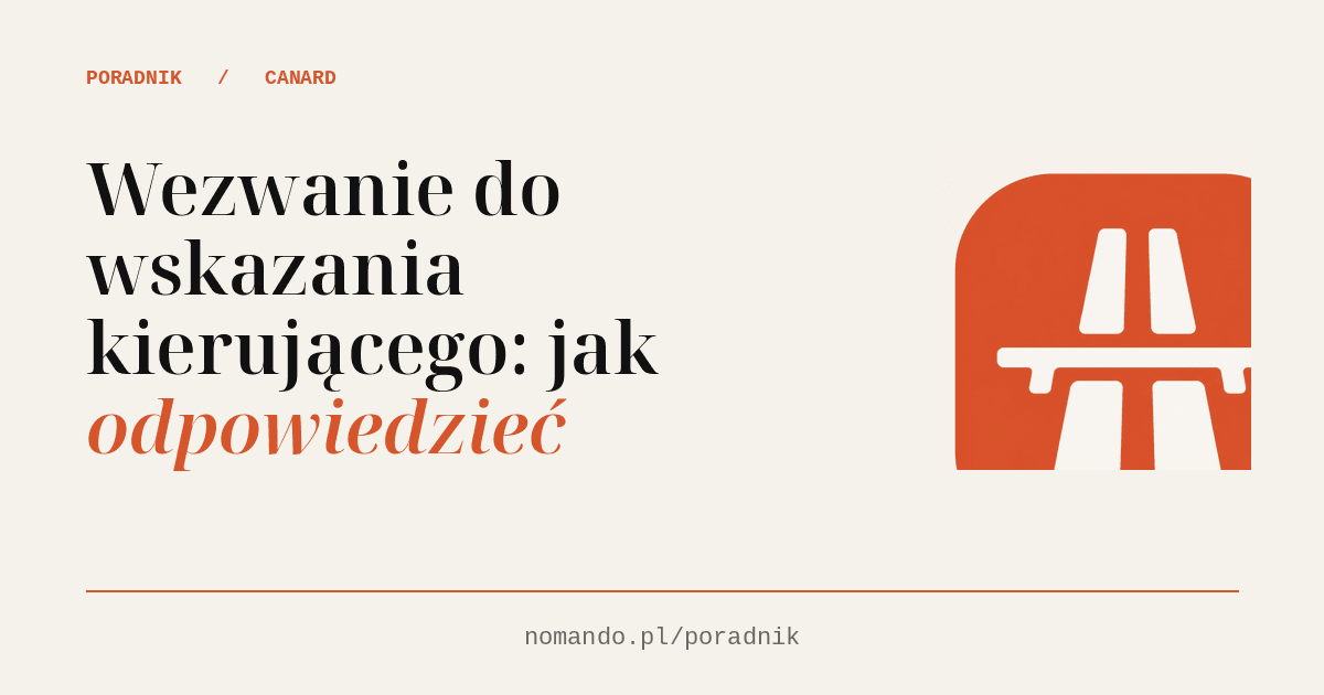 Wezwanie do wskazania kierującego: masz 5 dróg, nie dwie
